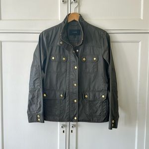 J Crew field coat in olive dark olive green